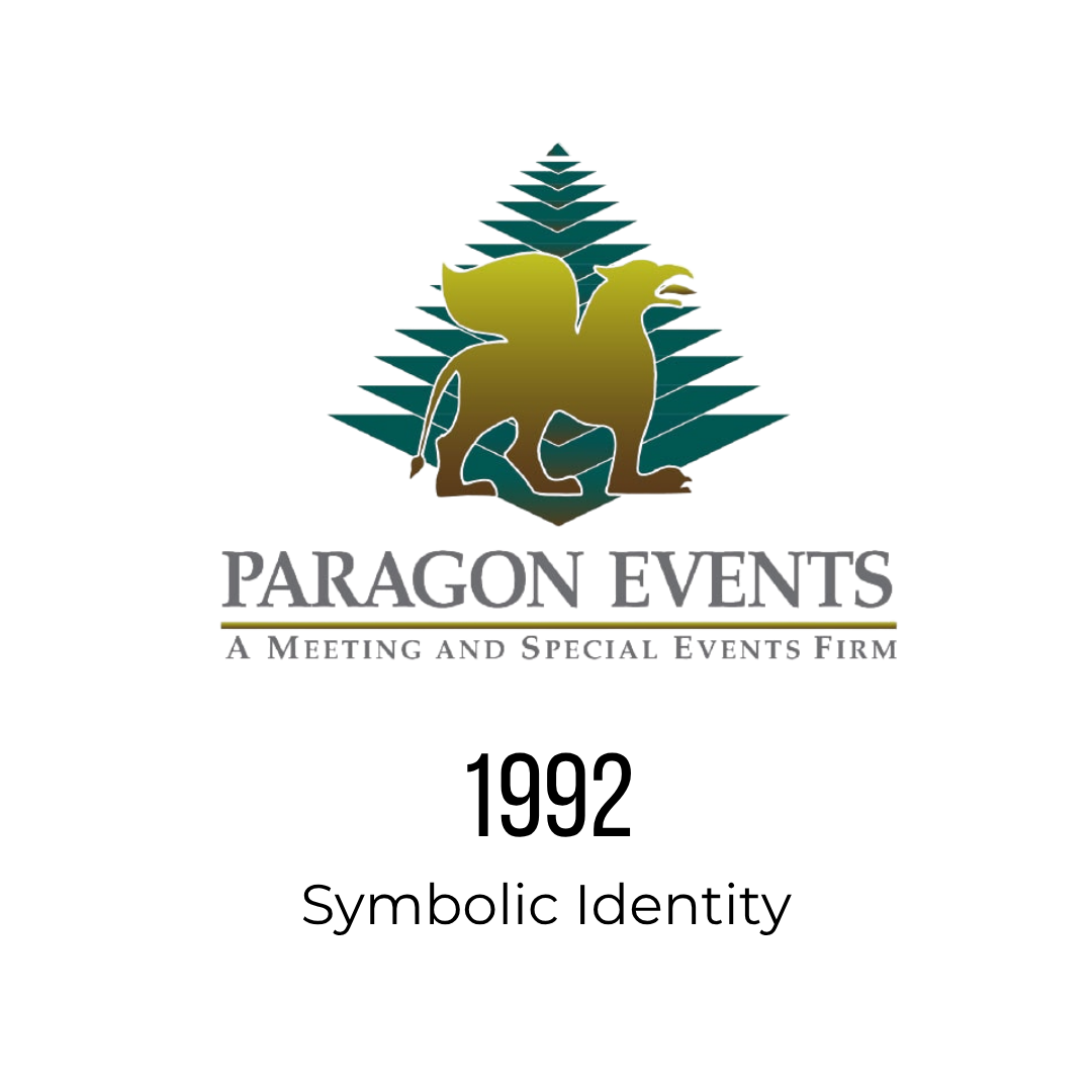 Paragon Events griffin crest, 1992 — Symbolic Identity