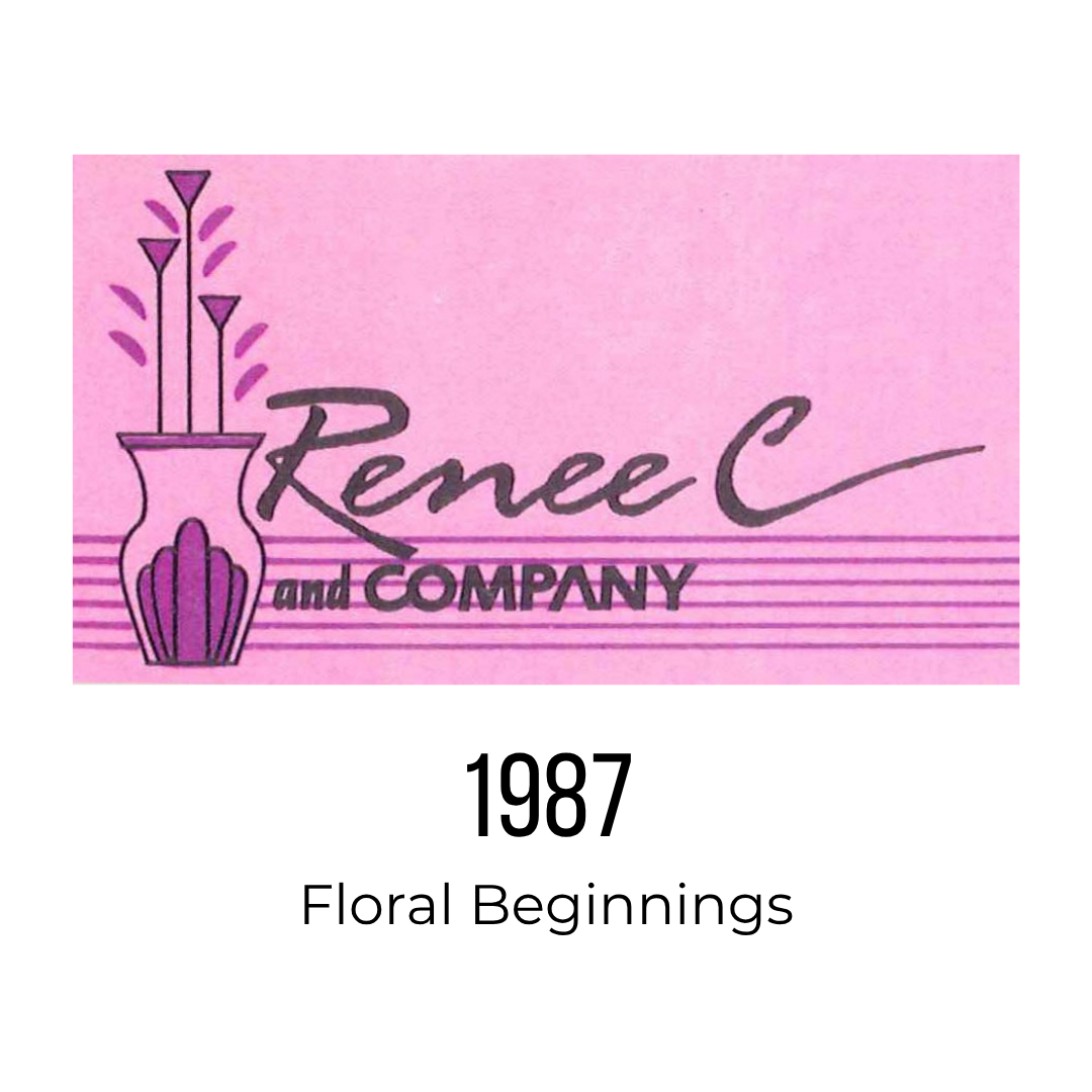 Renee C and Company logo, 1987 — Floral Beginnings